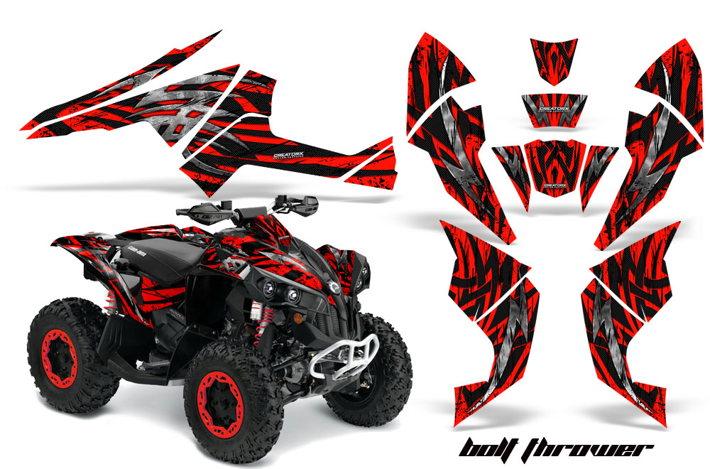 Can-Am Renegade 800 Graphics Kit Bolt Thrower Red BB